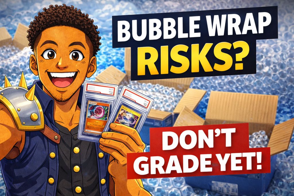collector packaging cards for grading with bubble wrap vs foam protection comparison
